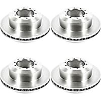 SET-P15AR8569-4 Front and Rear Brake Disc, Plain Surface, Vented, 10 Lugs,, Autospecialty By Powerstop