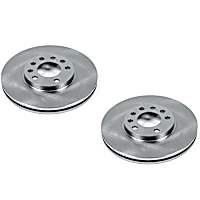 SET-P15EBR613-2 Front Brake Disc, Plain Surface, Vented, 5 Lugs Autospecialty By Powerstop