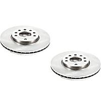 SET-P15EBR678-2 Front Brake Disc, Plain Surface, Vented, 5 Lugs,, Autospecialty By Powerstop