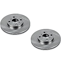 SET-P15JBR1110-2 Front Brake Disc, Plain Surface, Vented, 4 Lugs FWD Autospecialty By Powerstop