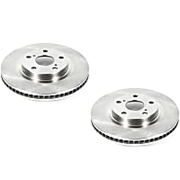 SET-P15JBR1127-2 Front Brake Disc, Plain Surface, Vented, Autospecialty By Powerstop