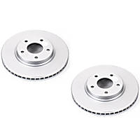 SET-P15JBR1129EVC-2 Front Brake Disc, Plain Surface, Vented, 5 Lugs,, Evolution Geomet Coated High Carbon