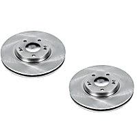 SET-P15JBR1324-2 Front Brake Disc, Plain Surface, Vented, Autospecialty By Powerstop