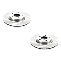 SET-P15JBR1558-2 Front Brake Disc, Plain Surface, Vented, Autospecialty By Powerstop