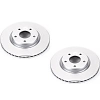 SET-P15JBR1558EVC-2 Front Brake Disc, Plain Surface, Vented, 5 Lugs,, Evolution Geomet Coated High Carbon