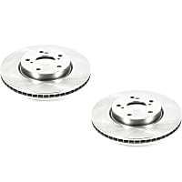 SET-P15JBR1571-2 Front Brake Disc, Plain Surface, Vented, Autospecialty By Powerstop