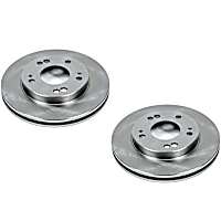 SET-P15JBR518-2 Front Brake Disc, Plain Surface, Vented, 5 Lugs,, Autospecialty By Powerstop