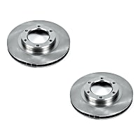 SET-P15JBR742-2 Front Brake Disc, Plain Surface, Vented, 6 Lugs 4WD Autospecialty By Powerstop