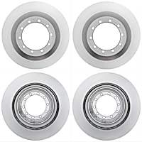 SET-RAY66761FZN-4 Front and Rear Brake Disc, Plain Surface, Vented, 10 Lugs, 394.97 mm,, Element3 Series