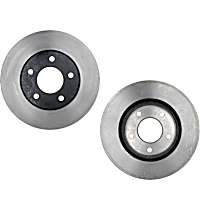 SET-RAY76921R-2 Front Brake Disc, Plain Surface, Vented, 5 Lugs, 276.1 mm,, R-Line Series