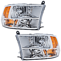 Driver and Passenger Side Halogen Headlight, With bulb(s),, CAPA Certified