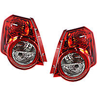 Driver and Passenger Side Halogen Tail Light, With bulb(s), OE Replacement