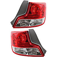 Driver and Passenger Side Halogen Tail Light, Without bulb(s), OE Replacement