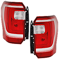 Driver and Passenger Side Halogen Tail Light, With bulb(s), OE Replacement, CAPA Certified