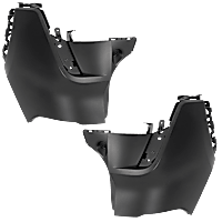 Rear, Driver and Passenger Side Bumper Ends, Primed, For Models Without Active Park Assist Sensor Hole, CAPA Certified
