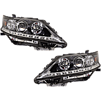 Driver and Passenger Side Headlights, without Bulbs, HID/Xenon, Japan Built Vehicle
