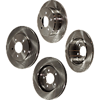 Front and Rear Brake Disc, Plain Surface, Vented - Front; Solid - Rear, 5 Lugs Pro-Line Series