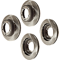 Front and Rear, Driver and Passenger Side Brake Disc, Plain Surface, Vented, 5 Lugs, 381 mm,, Pro-Line Series