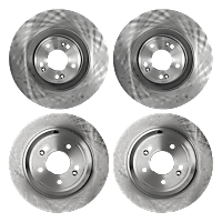 Front and Rear Brake Disc, Plain Surface, Vented - Front; Solid - Rear, 5 Lugs,, Pro-Line Series