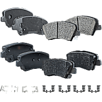 Front and Rear Brake Pad Sets, Ceramic - Front; Organic - Rear, Pro-Line Series