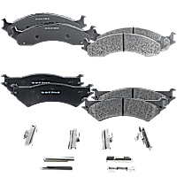 Front and Rear Brake Pad Set, Semi-Metallic, Pro-Line Series