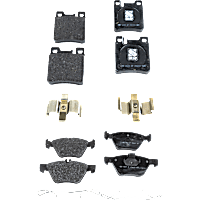 Front and Rear Brake Pad Set, Organic, Hardware Includes (2) Pieces Pad Retainer Wire Form, with Two Retaining Pins, Pro-Line Series