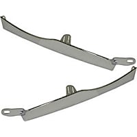 Front, Driver and Passenger Side Lower Headlight Filler, Chrome