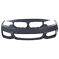 0054DE-87-0 Front Primed Bumper Cover, White Glove Premium Unfolded Delivery