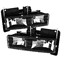Driver and Passenger Side Headlight, Without bulb(s)