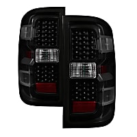9036552 Driver and Passenger Side LED Tail Light, With bulb(s), Smoked Lens, Black Interior, Xtune Series
