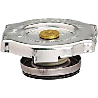 10230 Radiator Cap - Round, 16 lbs., Polished, Steel, Sold individually