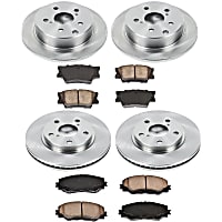 Front and Rear Brake Disc and Pad Kit, SureStop OE Replacement