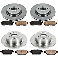 2OEREP24 Front and Rear Brake Disc and Pad Kit, SureStop OE Replacement
