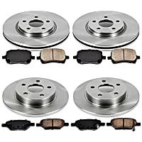 31OEREP27 Front and Rear Brake Disc and Pad Kit, SureStop OE Replacement