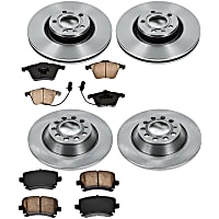 66OEREP40 Front and Rear Brake Disc and Pad Kit, SureStop OE Replacement