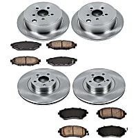 77OEREP40 Front and Rear Brake Disc and Pad Kit, SureStop OE Replacement