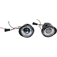 Front, Driver and Passenger Side Fog Light, With bulb(s), Halogen