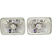 Driver and Passenger Side Headlights, With Bulbs, Halogen