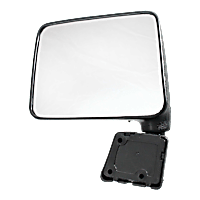 Driver Side Mirror, Manual Adjust, Manual Folding, Non-Heated, Textured Black, No Signal Light, No Memory, No Puddle Light, No Auto-Dimming, No Blind Spot Feature