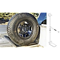 9901330 Spare Tire Carrier - Powdercoated Black, Steel, Direct Fit, Sold individually