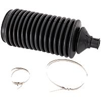 Driver or Passenger Side Steering Rack Boot, with Bellows with Locking C-Clamps