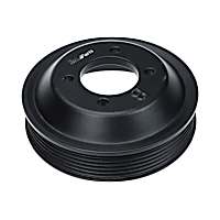 11511436590PRM APA/URO Parts Water Pump Pulley Water Pump Pulley - Black, Aluminum, Direct Fit, Sold Individually