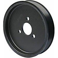 32421740858PRM Power Steering Pump Pulley - Black, Aluminum, Serpentine, Direct Fit, Sold individually