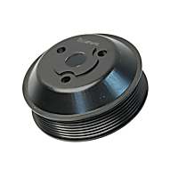 94810609101PRM APA/URO Parts Water Pump Pulley Water Pump Pulley - Black, Aluminum, Direct Fit, Sold Individually