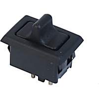 96461362101 Front, Driver or Passenger Side OE Replacement Series Window Switch Black 1 Button