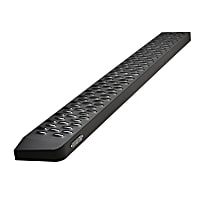 27-80025 Running Boards, Powdercoated Textured Black, Steel, 6.25 in. Step Surface Width, Bolt-On Installation, Mounting Hardware Included, Single 54 in. Rear, Grate Steps Series