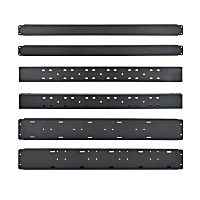 51-30005 Bed Rails - Powdercoated Textured Black, Steel, Direct Fit, Set of 6