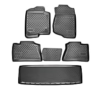 74-17-51043 Profile Series Black Floor Mats, Front, Second and Third Row