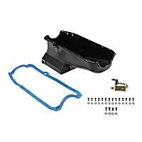 5004WND Universal, Oil Pan Kit 7QT- Black Painted Finish - 1980/1985 Small Block Chevy, Drag Racing Only