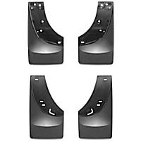 110005-120005 Front and Rear, Driver and Passenger Side Mud Flaps, Black, Plastic, DigitalFit Series